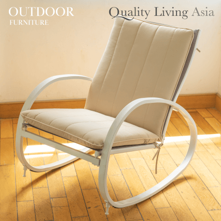 เก้าอี้พักผ่อน QUALITY LIVING ASIA สีเบจ_1